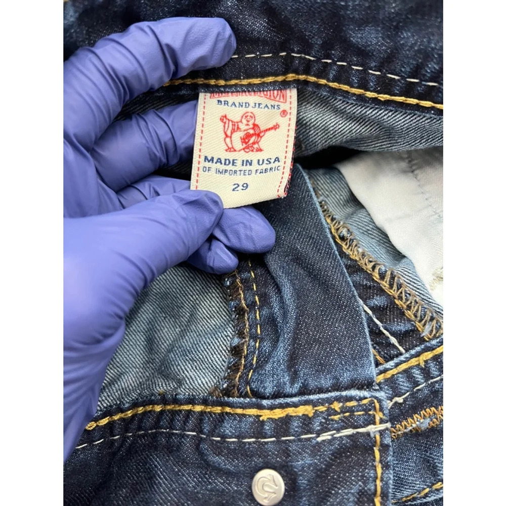 Y2K True Religion Joey Thick Stitch Two Toned Flare Jeans Blue 29‎ - Picture 5 of 9
